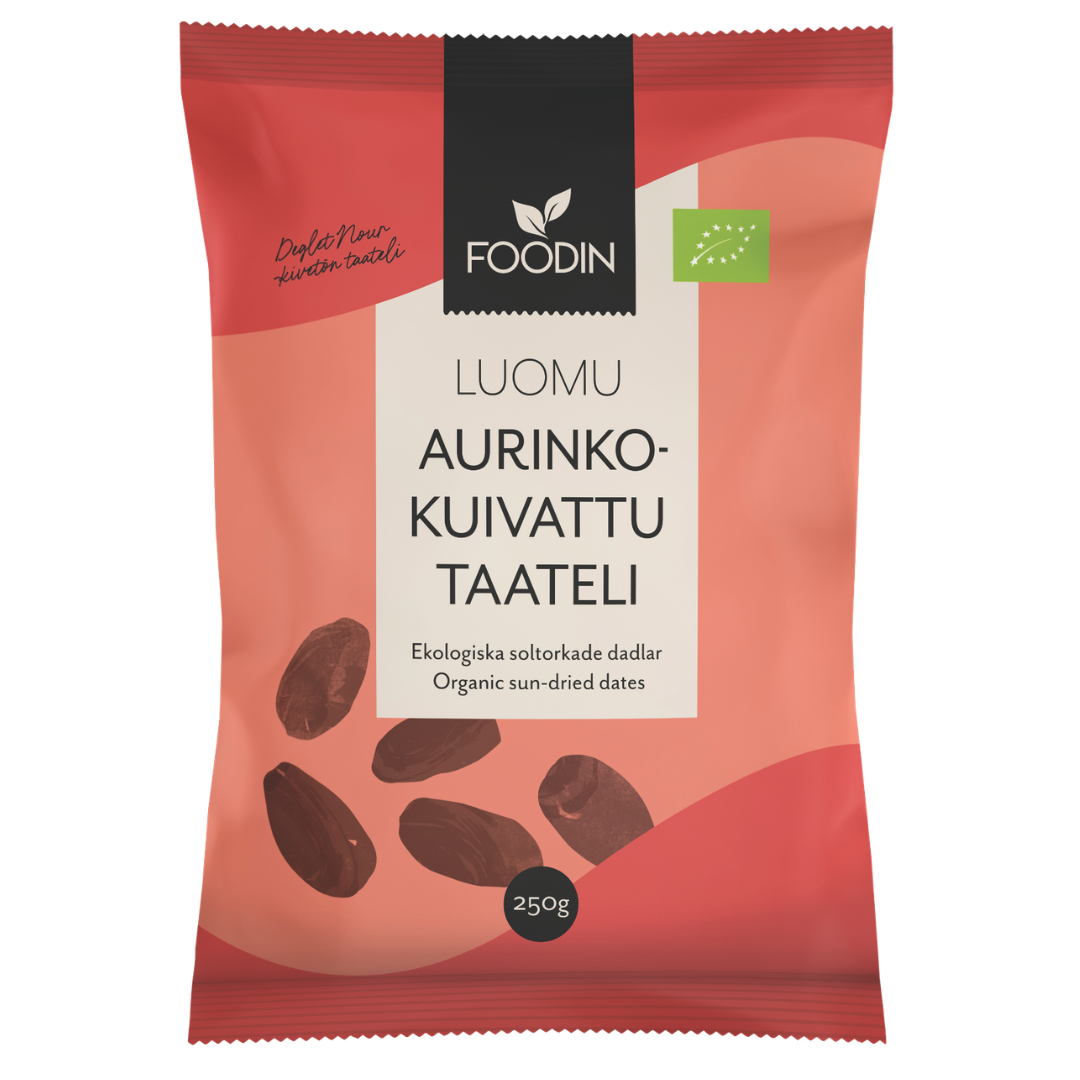 Foodin Aurinkokuivattu Taateli, Luomu 250 g - Sinunapteekki.fi
