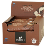 Foodin Clean & Real Double Chocolate Cashew - Proteiinipatukka tukkupakkaus 12 x 55 g - Sinunapteekki.fi