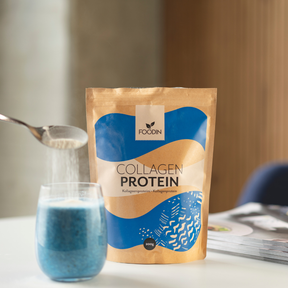 Foodin Collagen Protein -hydrolysoitu kollageeniproteiini on sataprosenttista nautakollageenia.