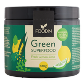 Foodin Green Superfood Fresh Lemon-Lime - Viherjauhesekoitus 120 g - Sinunapteekki.fi