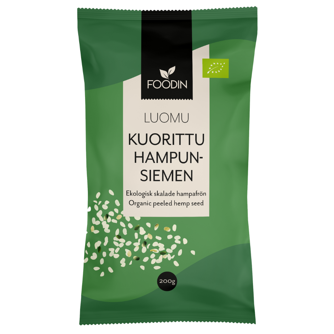 Foodin Kuorittu Hampunsiemen Luomu 200 g - Sinunapteekki.fi