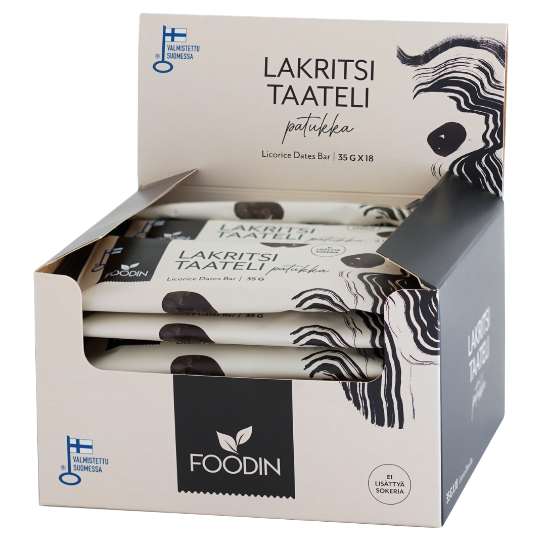Foodin Lakritsitaatelipatukka 18 x 35 g TUKKUPAKKAUS - Sinunapteekki.fi