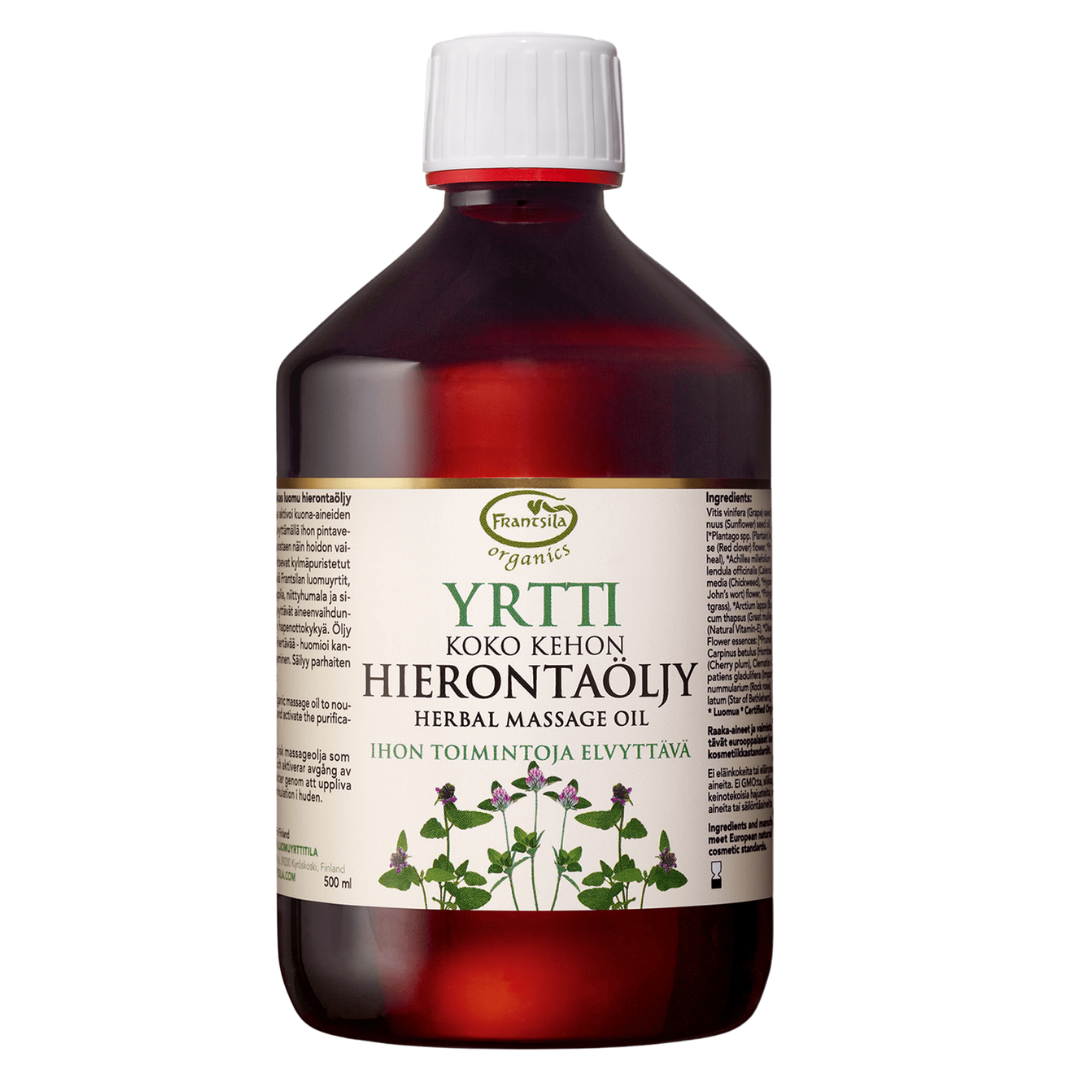 Frantsila Yrtti Koko Kehon hierontaöljy 500 ml - Sinunapteekki.fi