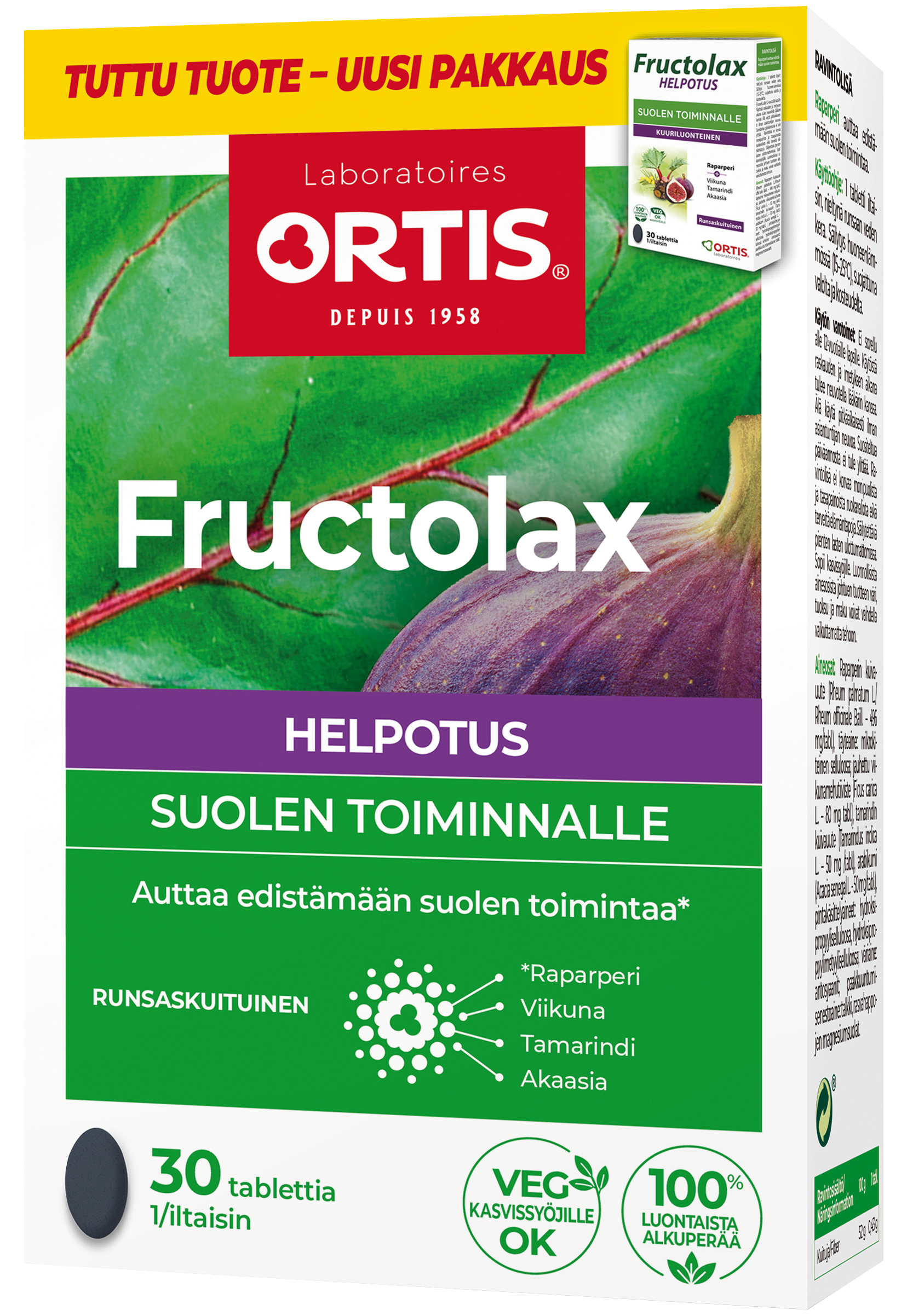 Fructolax Helpotus - Suolen toiminnalle 30 tabl.