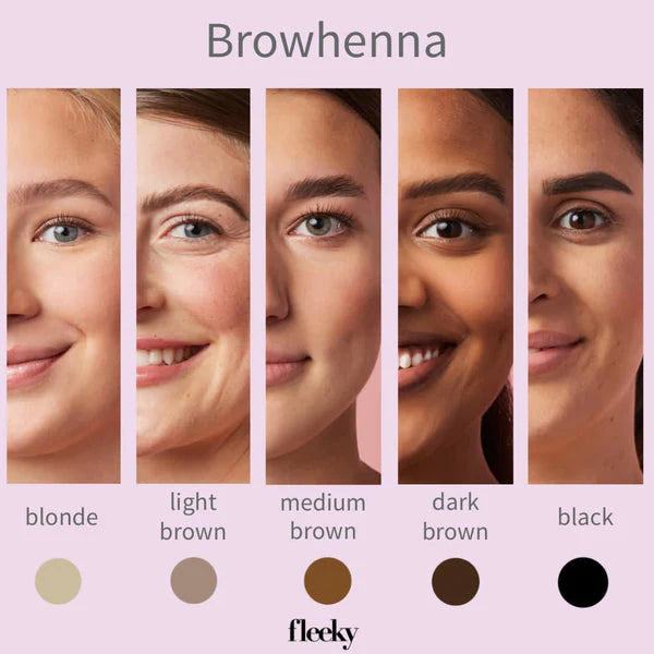 Fleeky Browhenna Kit Mini - Kulmien Kestoväri Light Brown
