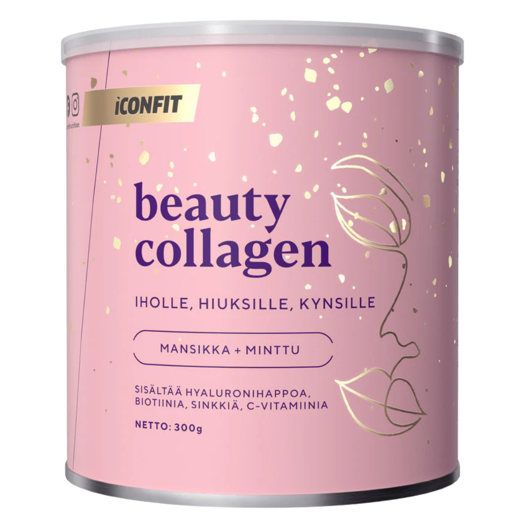 ICONFIT Beauty Collagen - Kollageenijauhe Mansikka-Minttu 300 g