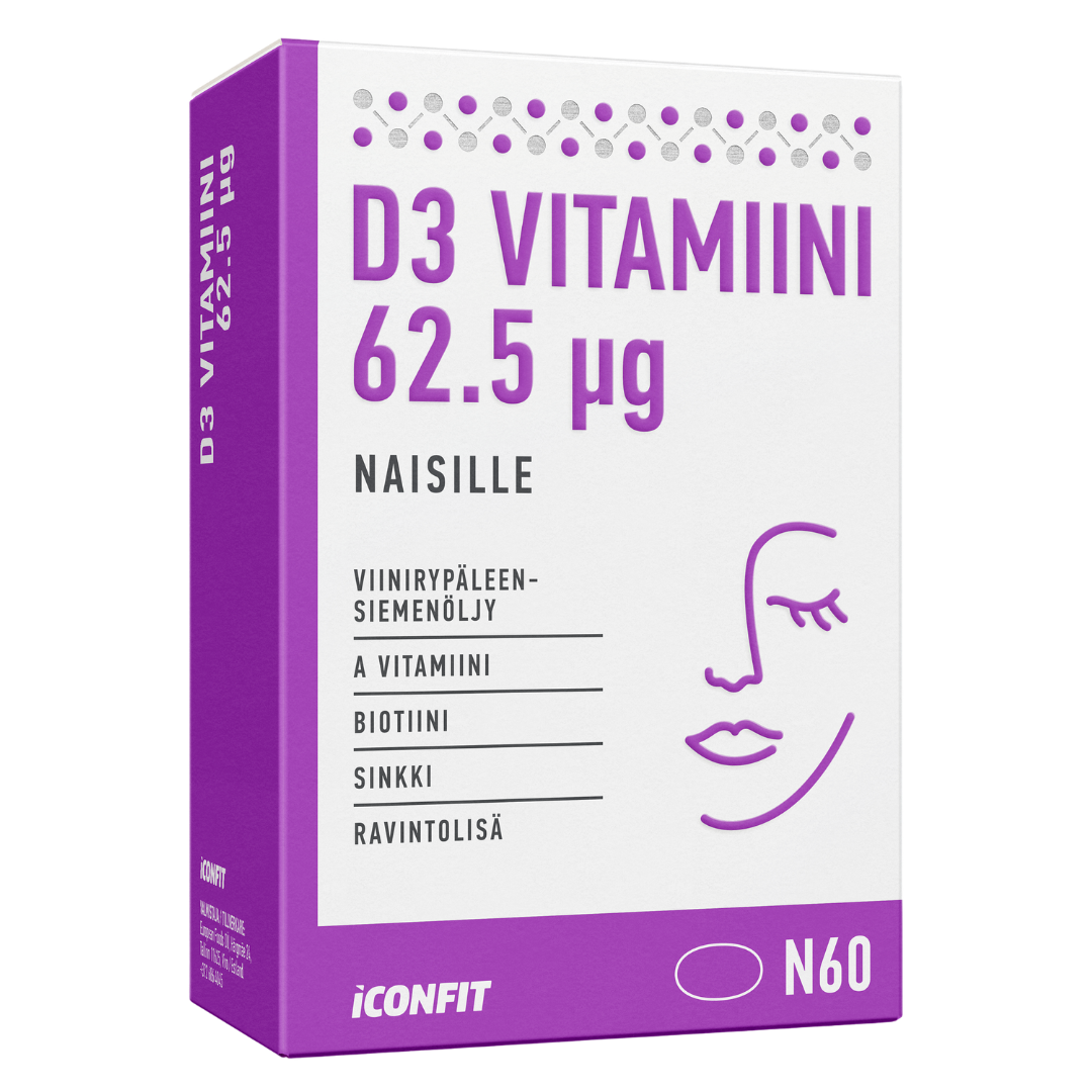 ICONFIT D3-vitamiini 62,5 μg 60 kaps.