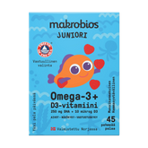 Makrobios Juniori Omega-3 + D3-vitamiini 45 geelipalaa
