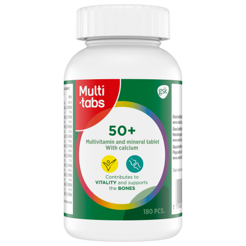 Multi-tabs 50+ Monivitamiini+ Kalsium 100 tabl. - Sinunapteekki.fi