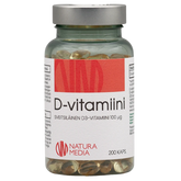 Natura Media D3-vitamiini 100 µg 200 kaps.