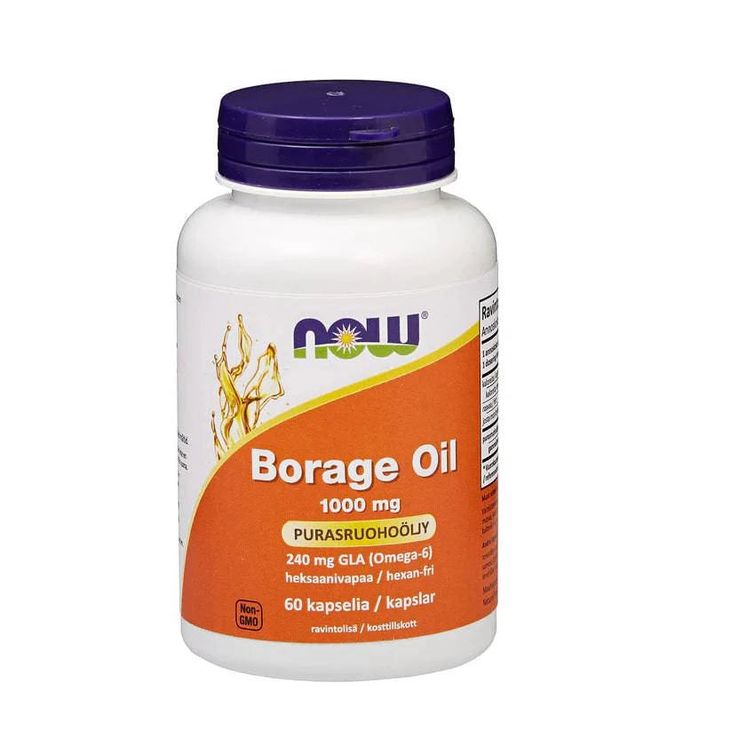 Now Foods Borage Oil 1000 mg - Purasruohoöljy 60 kaps.