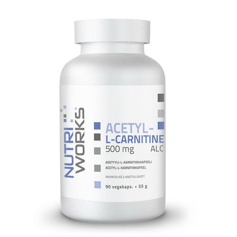 Nutri Works Acetyl - L-Carnitine 500mg - Asetyyli-L-Karnitiini 90 kaps. - Sinunapteekki.fi