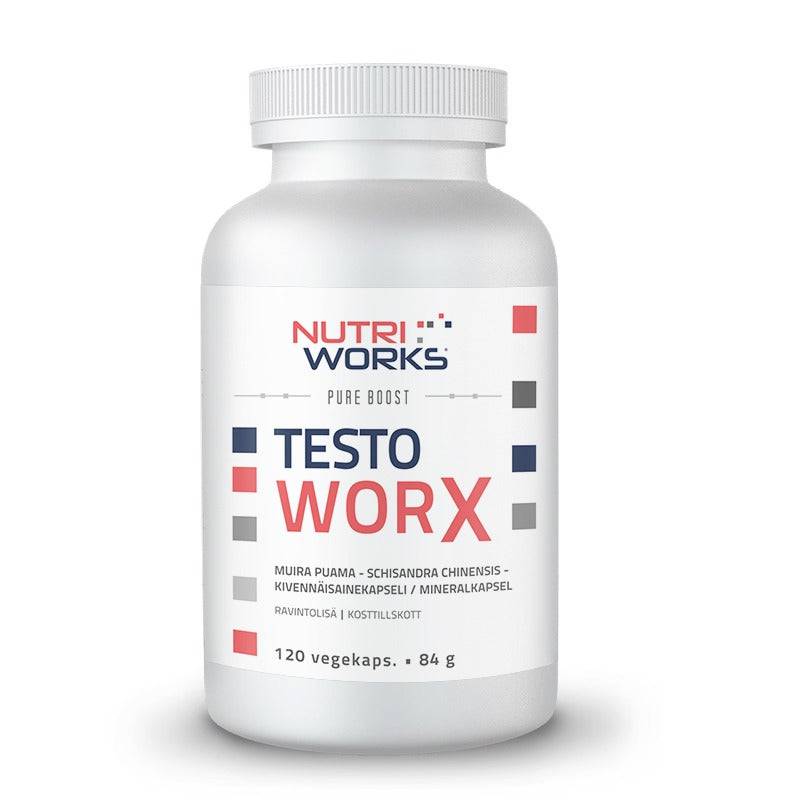 Nutri Works Testo Worx - Kivennäisainekapseli 120 kaps. - Sinunapteekki.fi