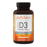 Puhdas+ Premium D3-vitamiini 100 µg 120 kaps.