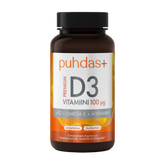 Puhdas+ Premium D3-vitamiini 100 µg 60 kaps.
