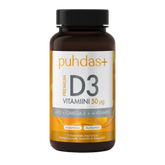 Puhdas+ Premium D3-vitamiini 50 µg 60 kaps.