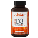 Puhdas+ Super D3-vitamiini 125 µg 120 kaps.
