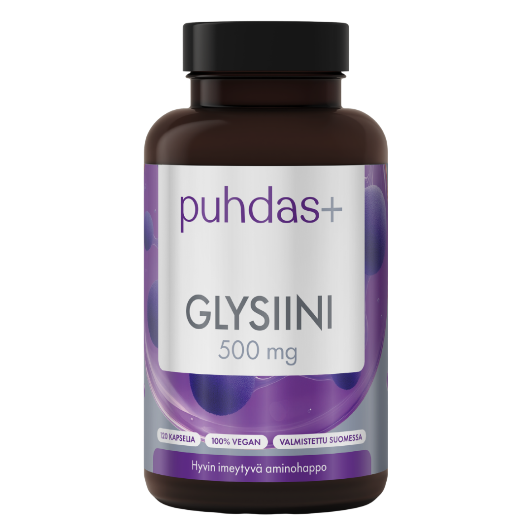 Puhdas+ Glysiini 500 mg 120 kaps.