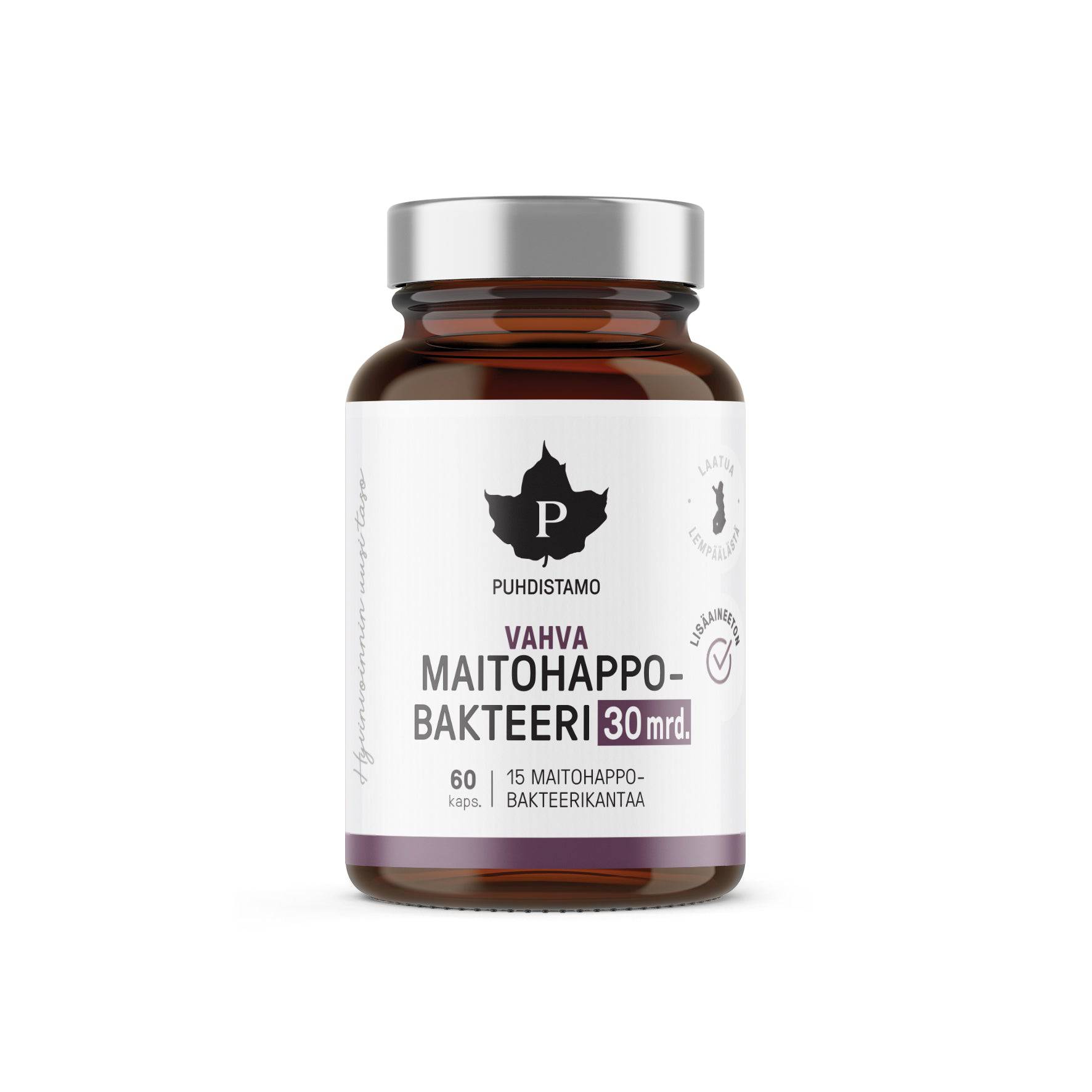 Puhdistamo Vahva Maitohappobakteeri 30 mrd. 60 kaps.