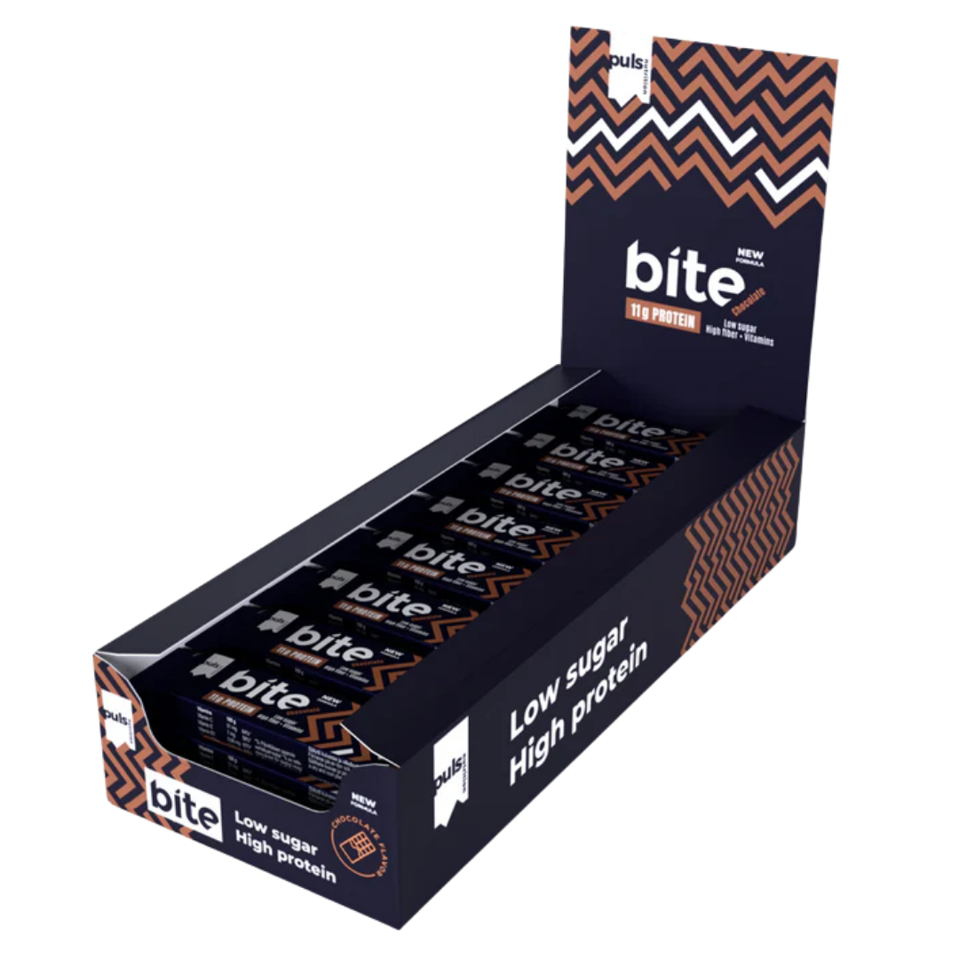 Puls Nutrition Bite Protein Bar Choco - Proteiinipatukka suklaa tukkupakkaus 24 x 35 g