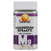 Sana-Sol Magnesiumsitraatti + B6-vitamiini 120 tabl.