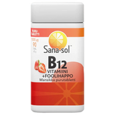 Sana-sol B12-Vitamiini 1000 µg + Foolihappo  90 tabl. - Sinunapteekki.fi
