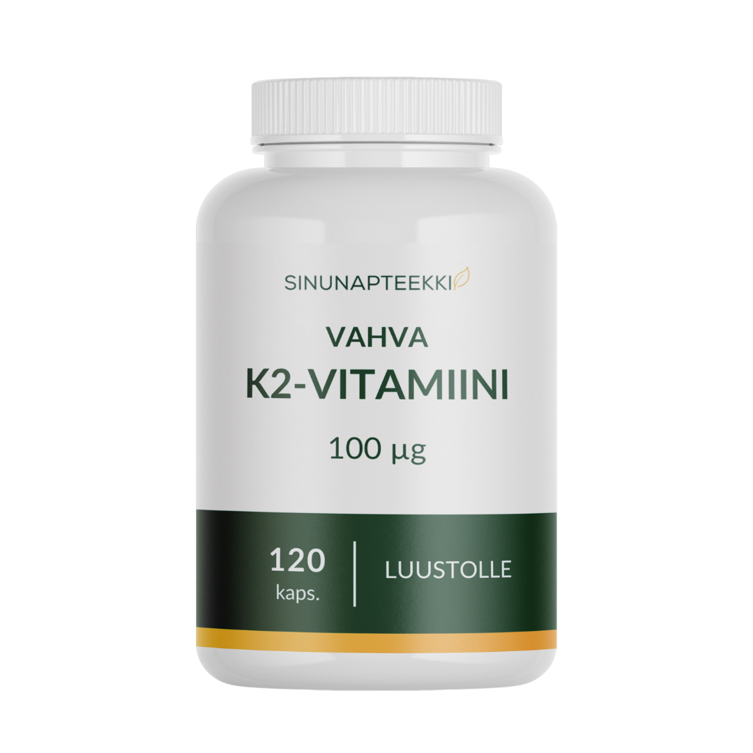 Sinunapteekin Vahva K2-vitamiini 100 μg 120 kaps.