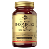 Solgar Vitamin B-Complex "50" - B-Vitamiinivalmiste 100 kaps.