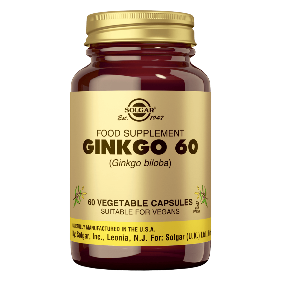 Solgar Ginkgo 60 - Ginkgo lehtijauhe ja - uutekapseli 60 kaps.