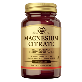 Solgar Magnesium Citrate - Magnesiumsitraatti 60 tabl.
