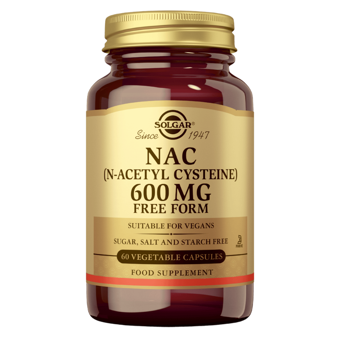 Solgar NAC 600 mg - Aminohappovalmiste 60 kaps.