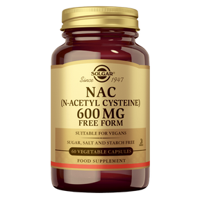 Solgar NAC 600 mg - Aminohappovalmiste 60 kaps.