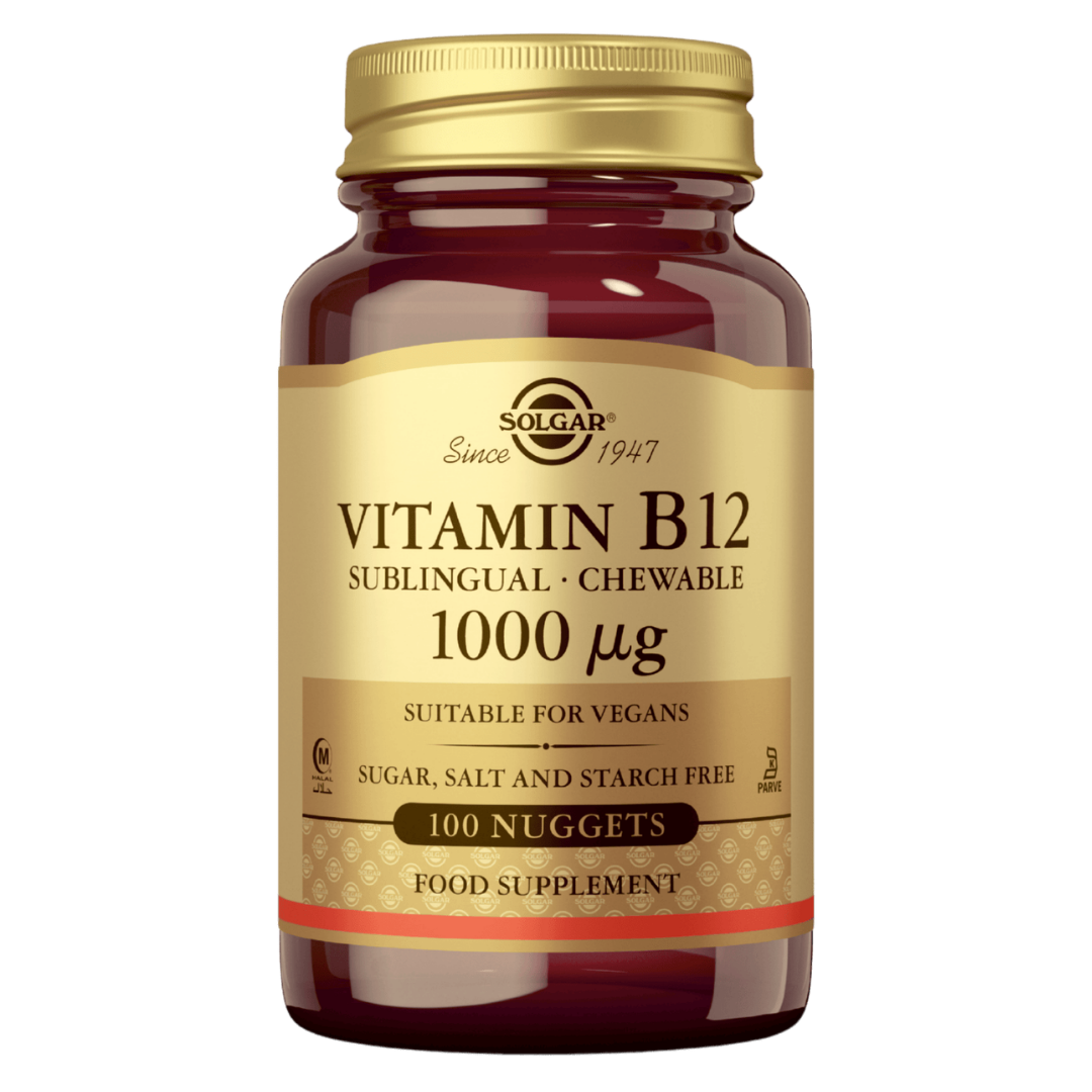 Solgar Vitamin B12 1000 µg - B12 vitamiinivalmiste, imeskelytabletti 100 tabl.