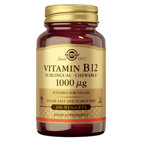 Solgar Vitamin B12 1000 µg - B12 vitamiinivalmiste, imeskelytabletti 100 tabl.