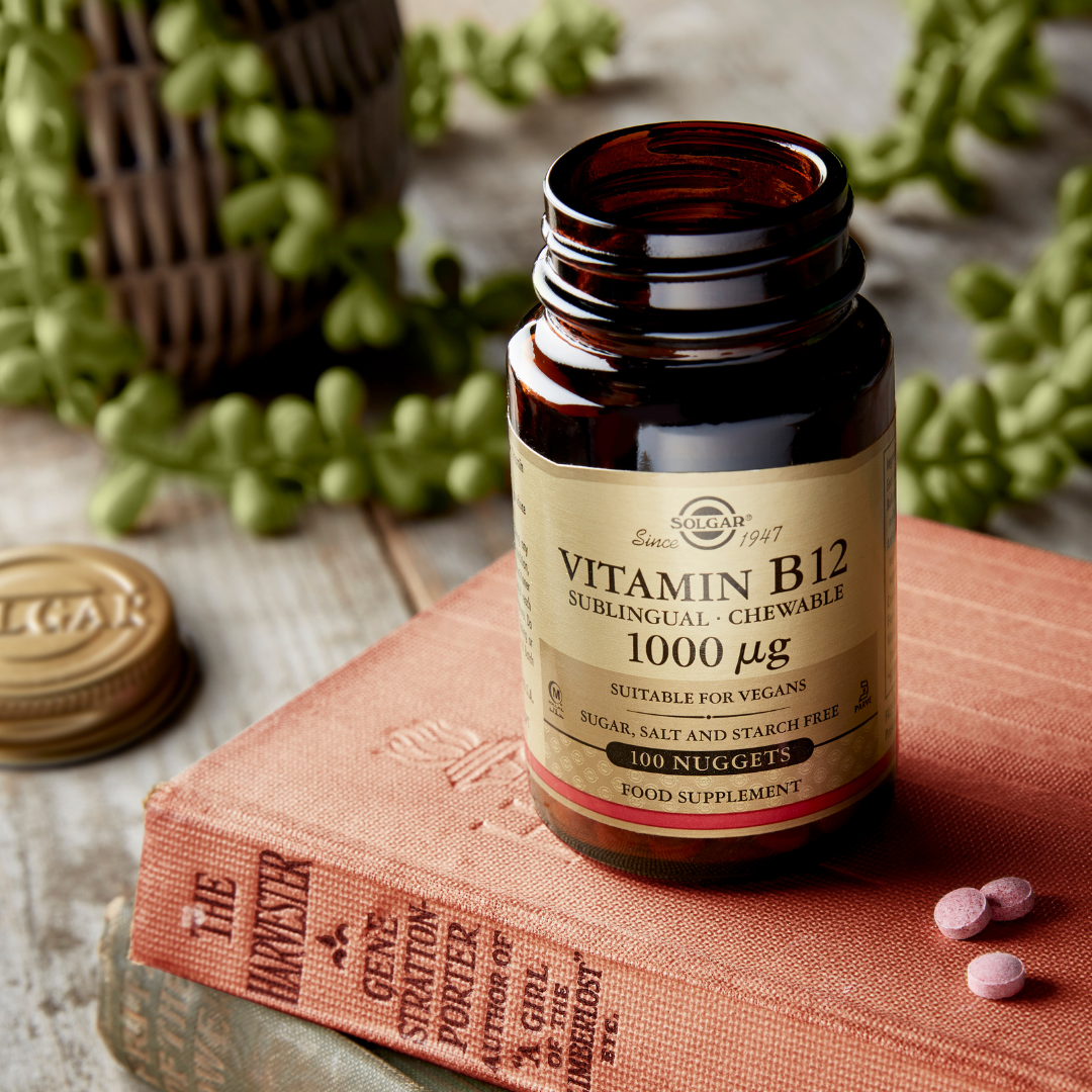 Solgar Vitamin B12 1000 µg - B12 vitamiinivalmiste, imeskelytabletti 100 tabl.
