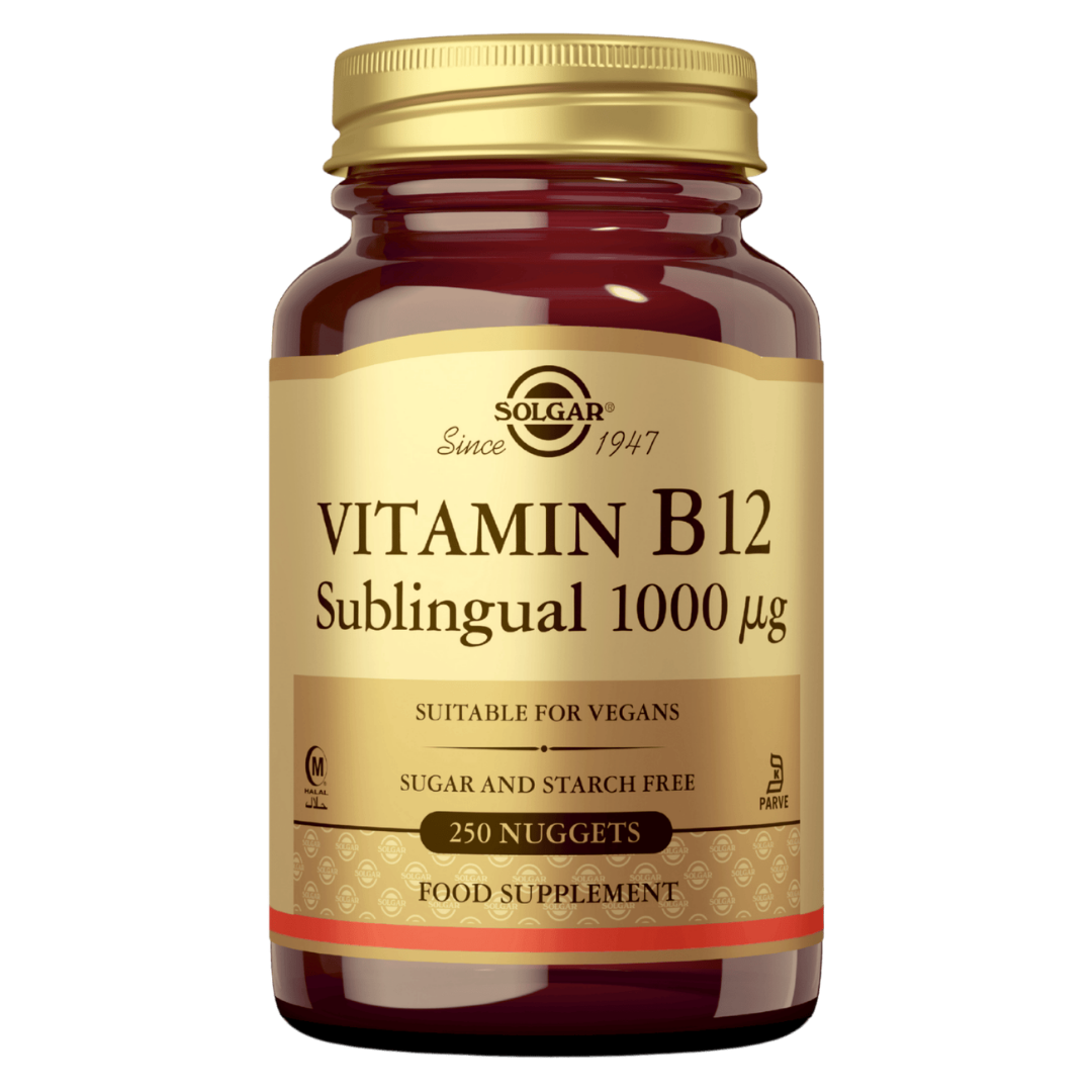 Solgar Vitamin B12 1000µg - B12-vitamiini, Imeskelytabletti 250 tabl.