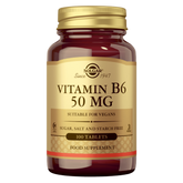 Solgar Vitamin B6 50 mg - B-Vitamiinivalmiste 100 tabl.