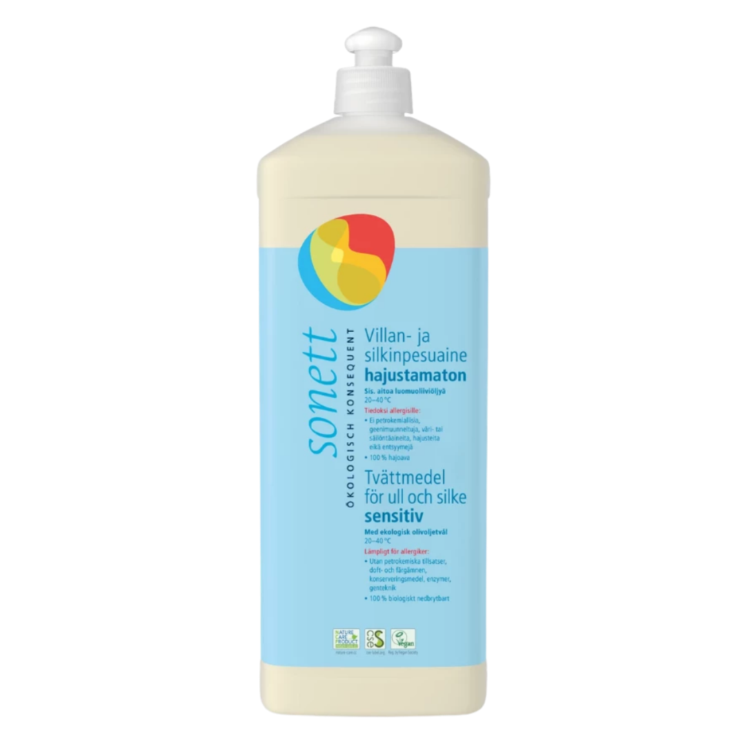 Sonett Villan- ja silkinpesuaine - Hajusteeton 500 ml