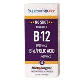 Superior Source B12 2000 µg + B6 + Folic Acid 600 µg - 60 tabl.