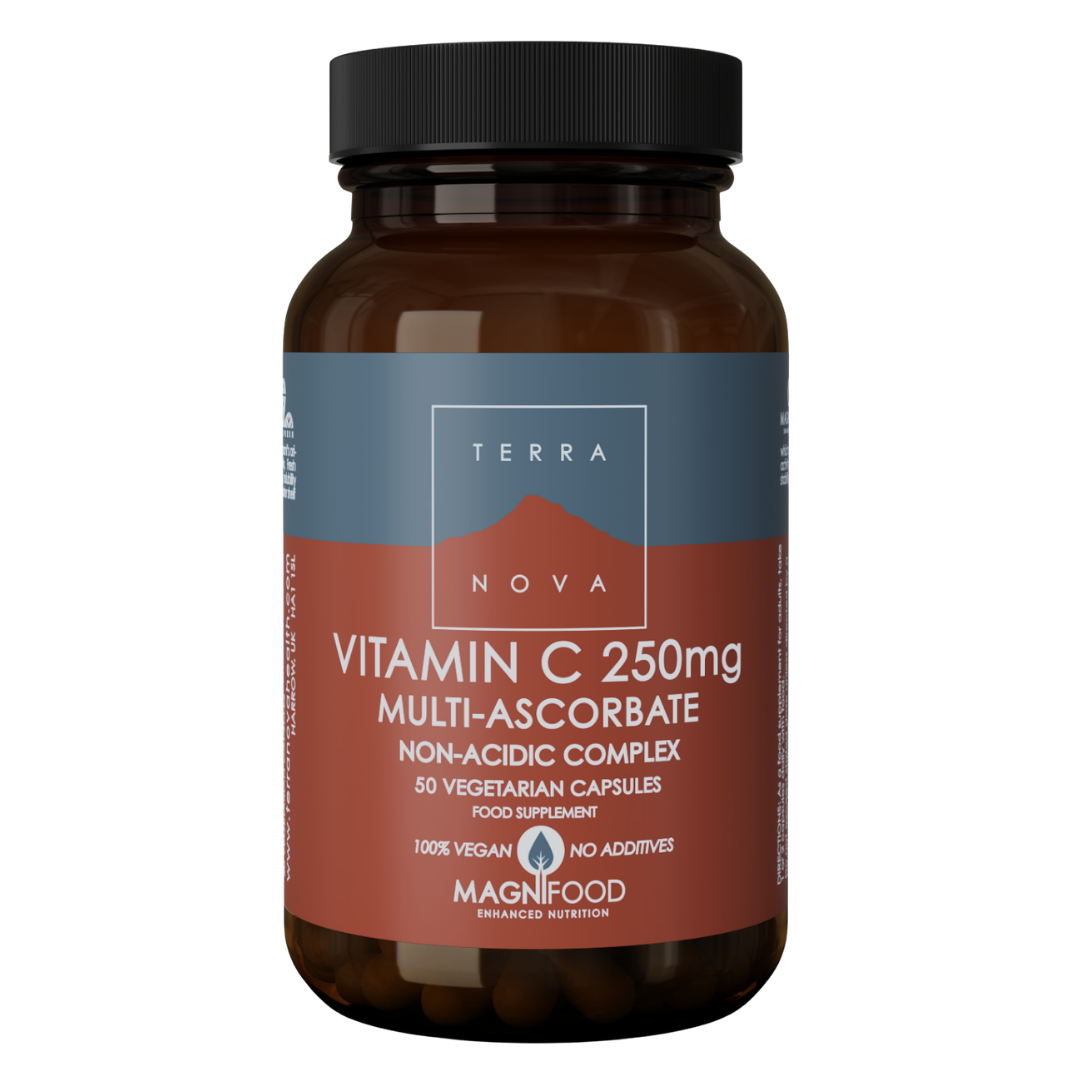 Terranova Vitamin C 250 mg Multi-Ascorbate Non-Acid Complex 50 kaps.