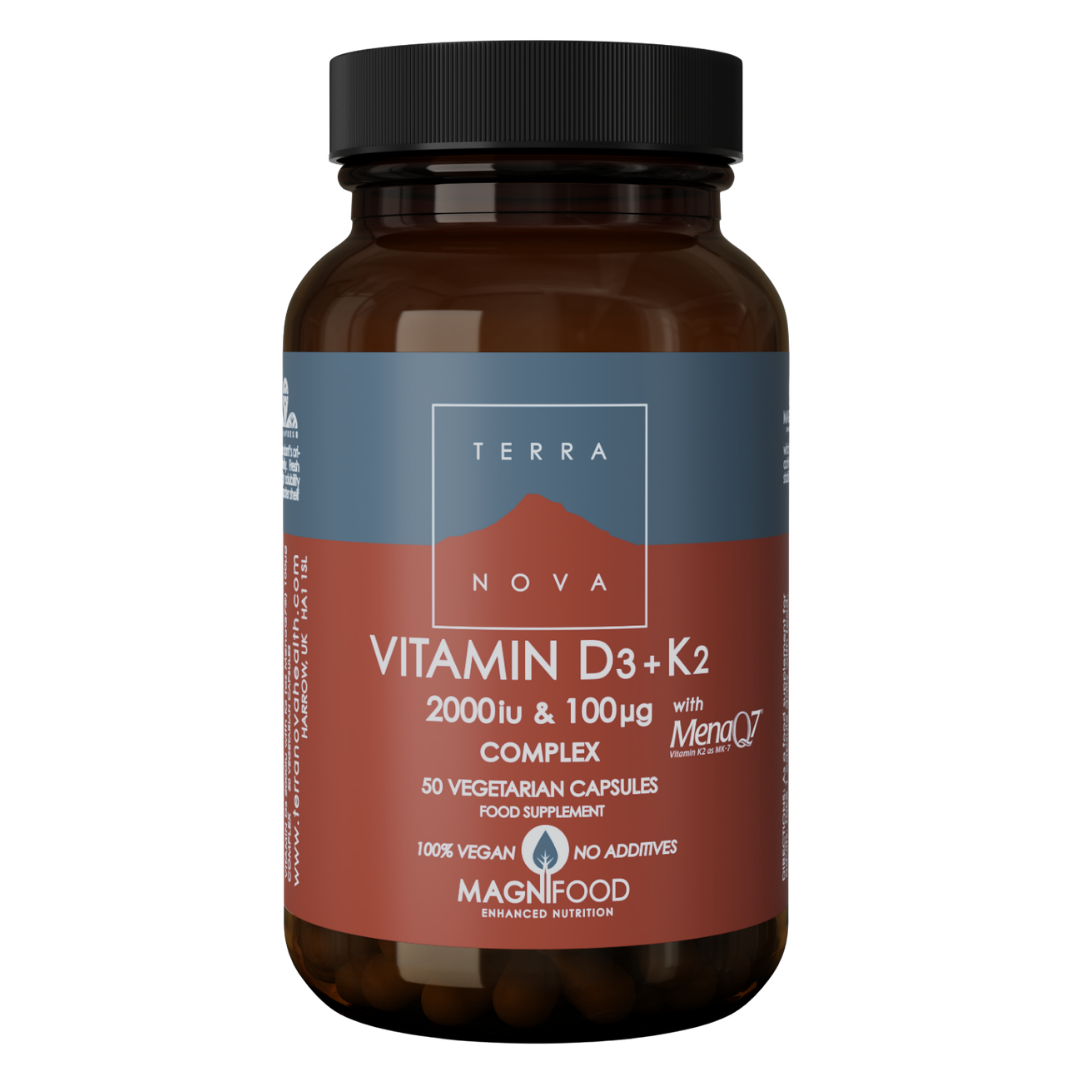 Terranova Vitamin D3 + K2 2000iu & 100 µg Complex 50 kaps.