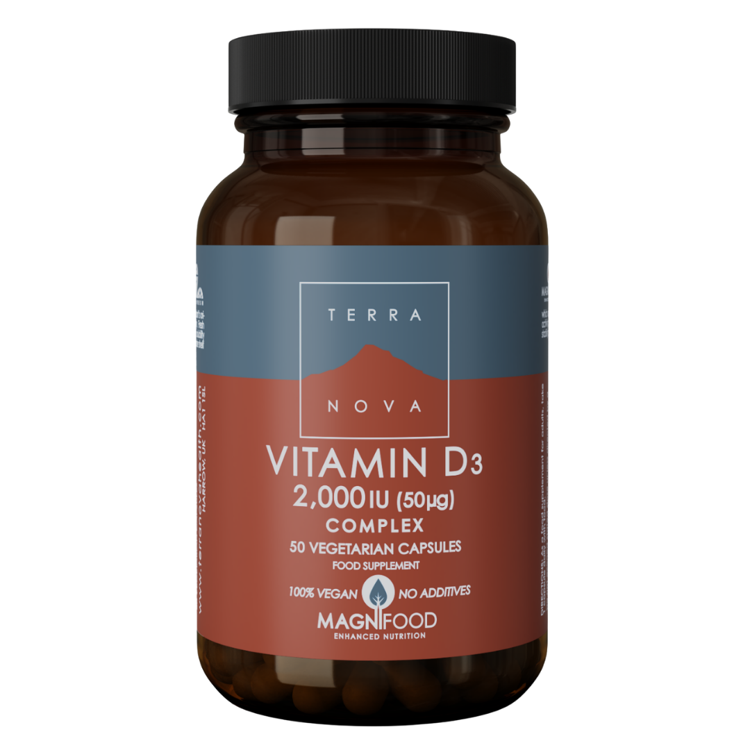 Terranova Vitamin D3 2000 IU 50 µg - D3-vitamiini 50 kaps.