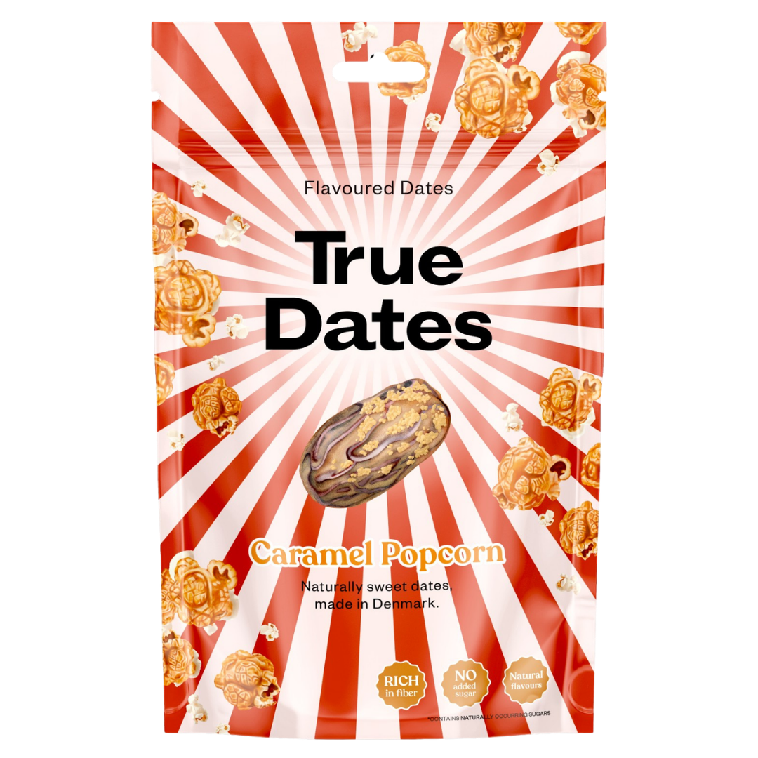 True Dates Caramel Popcorn - Taatelimakeinen Karamelli Popcorn 100 g