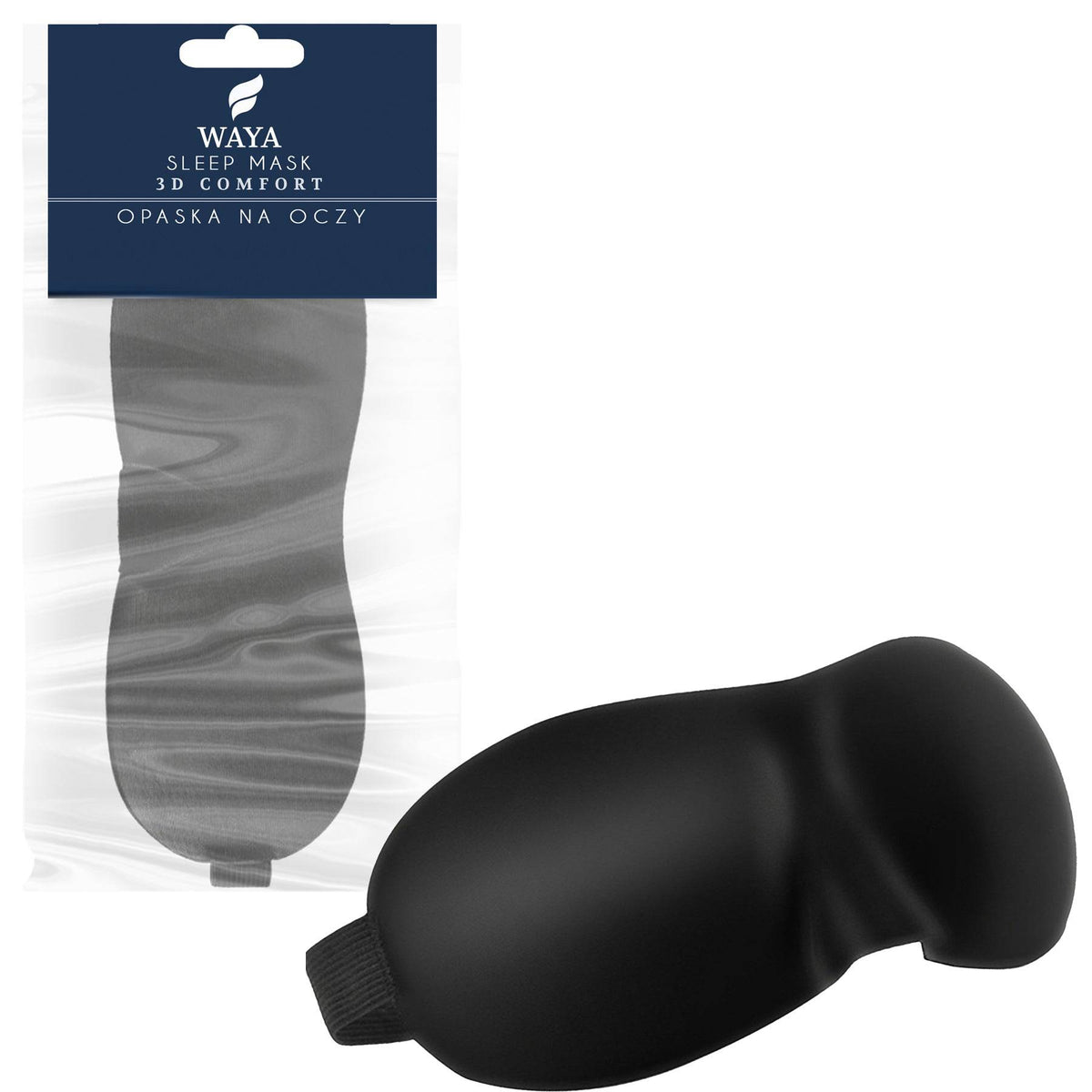 WAYA Sleep Mask 3D Comfort - Unimaski musta 1 kpl - Sinunapteekki.fi