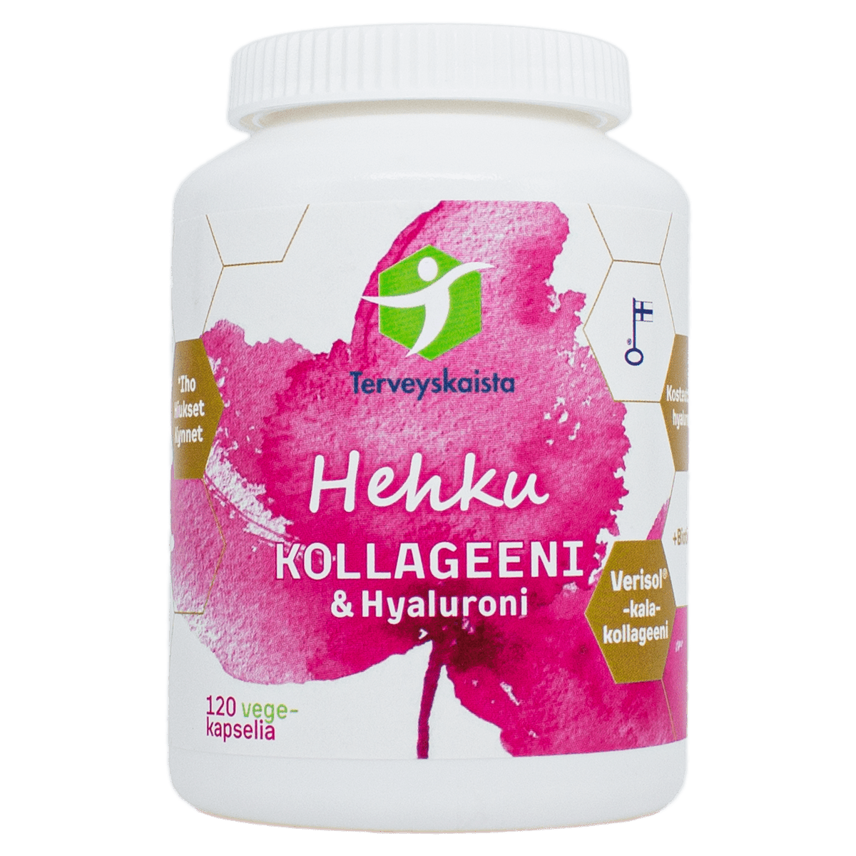 Terveyskaista Kollageeni & Hyaluroni 120 vegekaps. - Sinunapteekki.fi