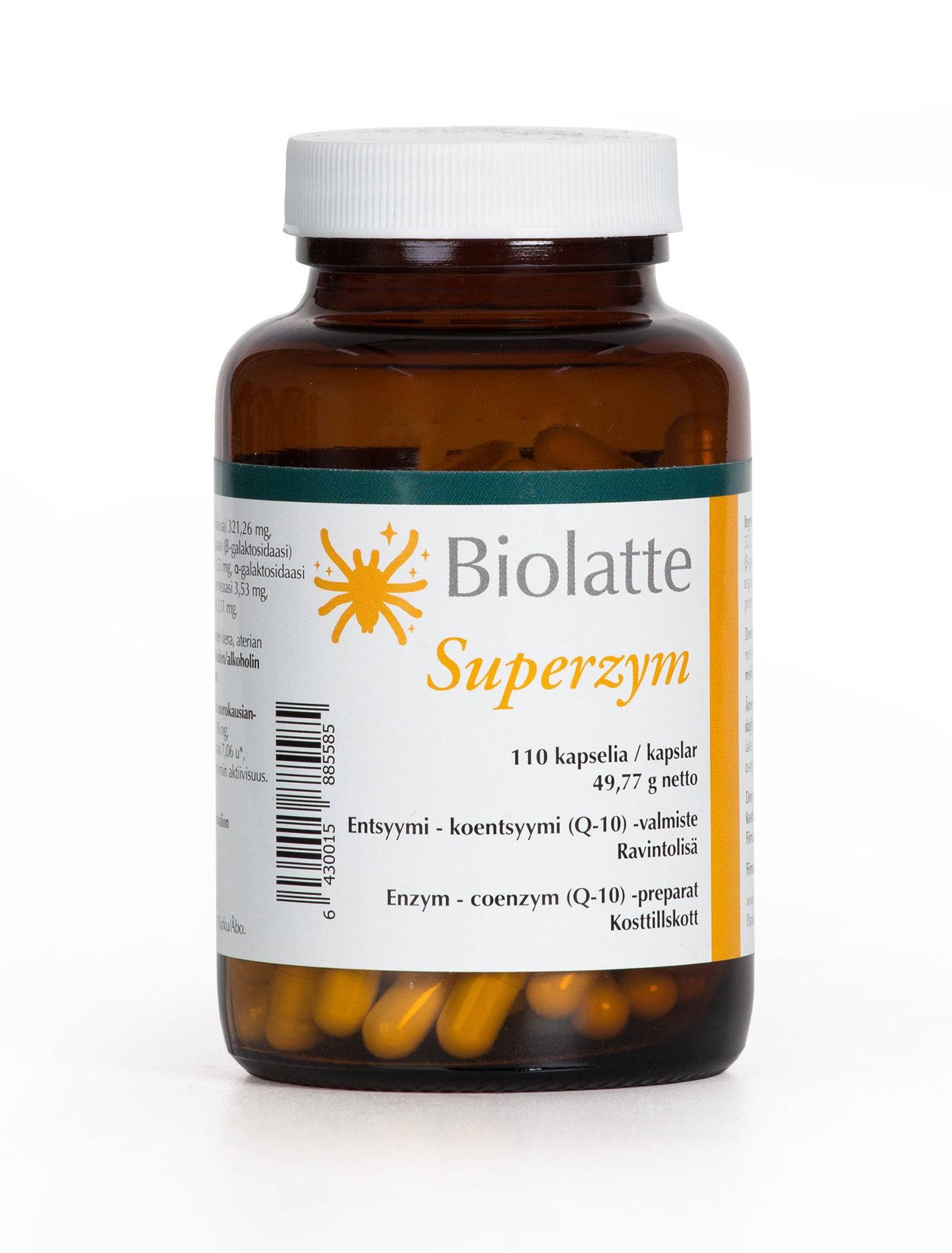 Biolatte Superzym 110 kaps - Sinunapteekki.fi