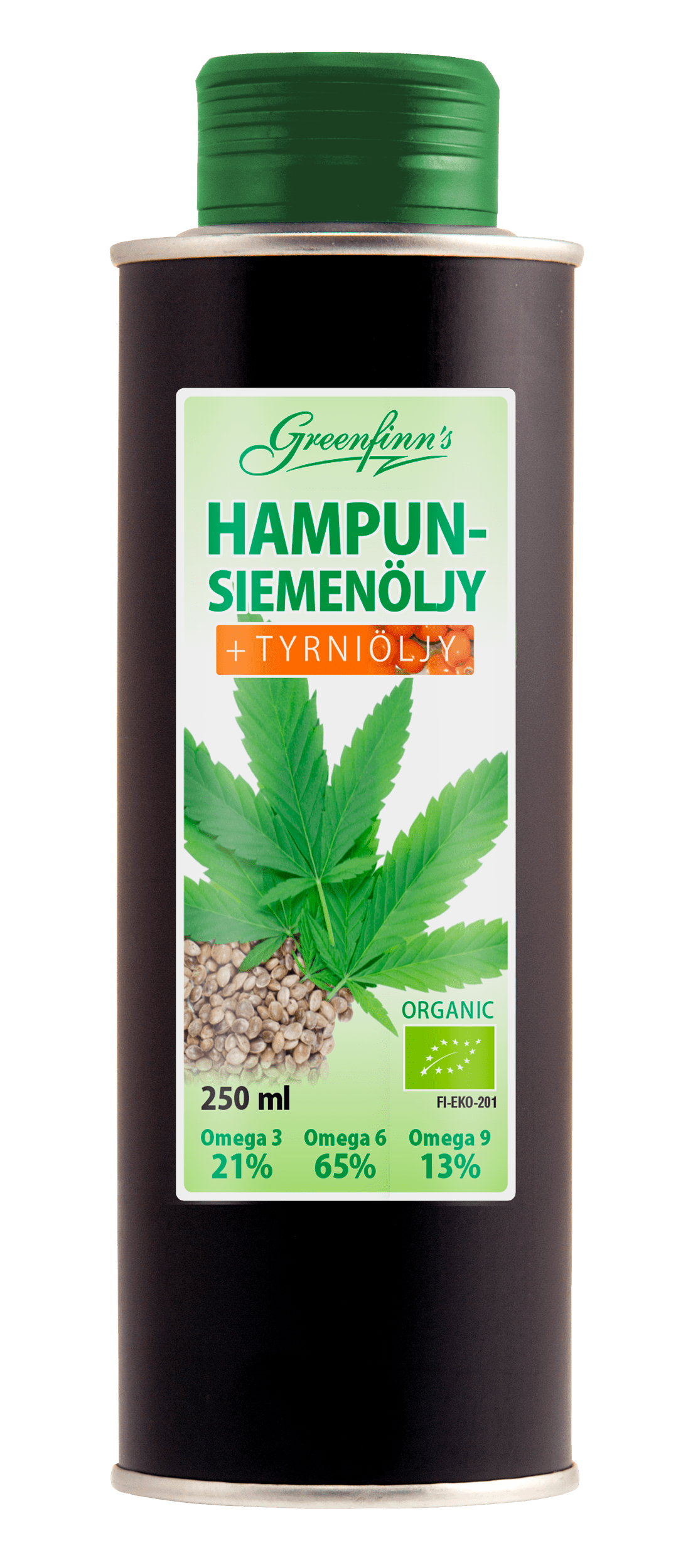 Greenfinn's Hampunsiemenöljy + Tyrniöljy 250 ml - Sinunapteekki.fi