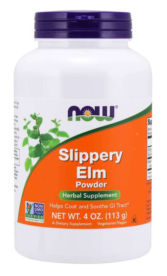 Now Foods Slippery Elm Powder 113 g - Punajalavan kuorijauhe - Sinunapteekki.fi