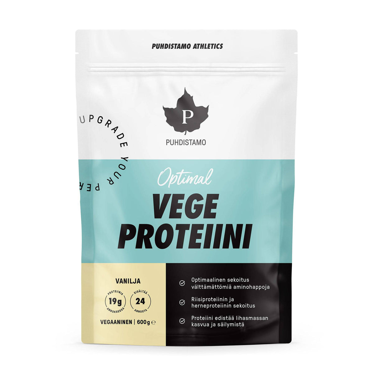 Puhdistamo Athletics Vege Proteiini Vanilja 600 g - Sinunapteekki.fi