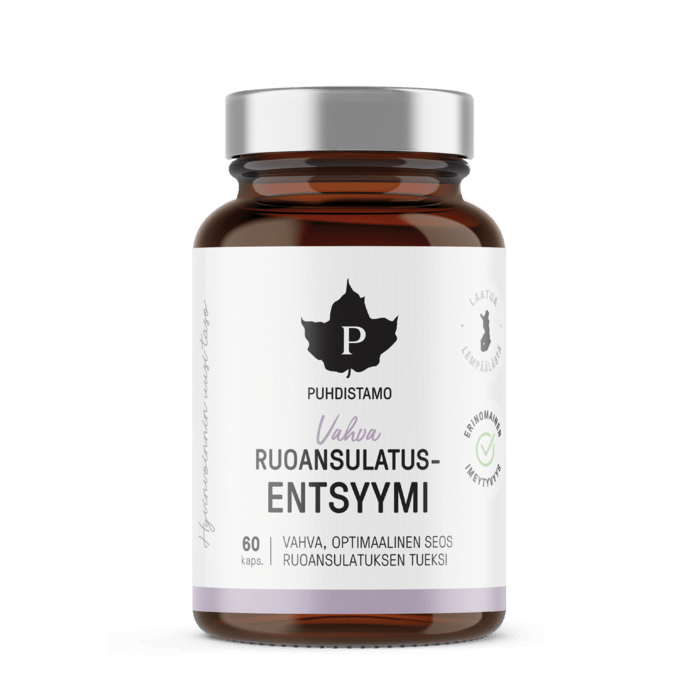 Puhdistamo Vahva Ruoansulatusentsyymi 60 kaps. - Sinunapteekki.fi
